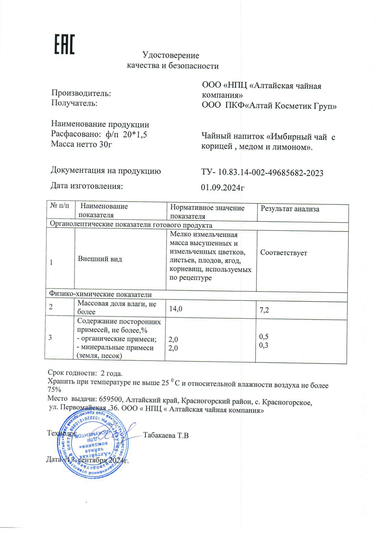 Паспорт №092024